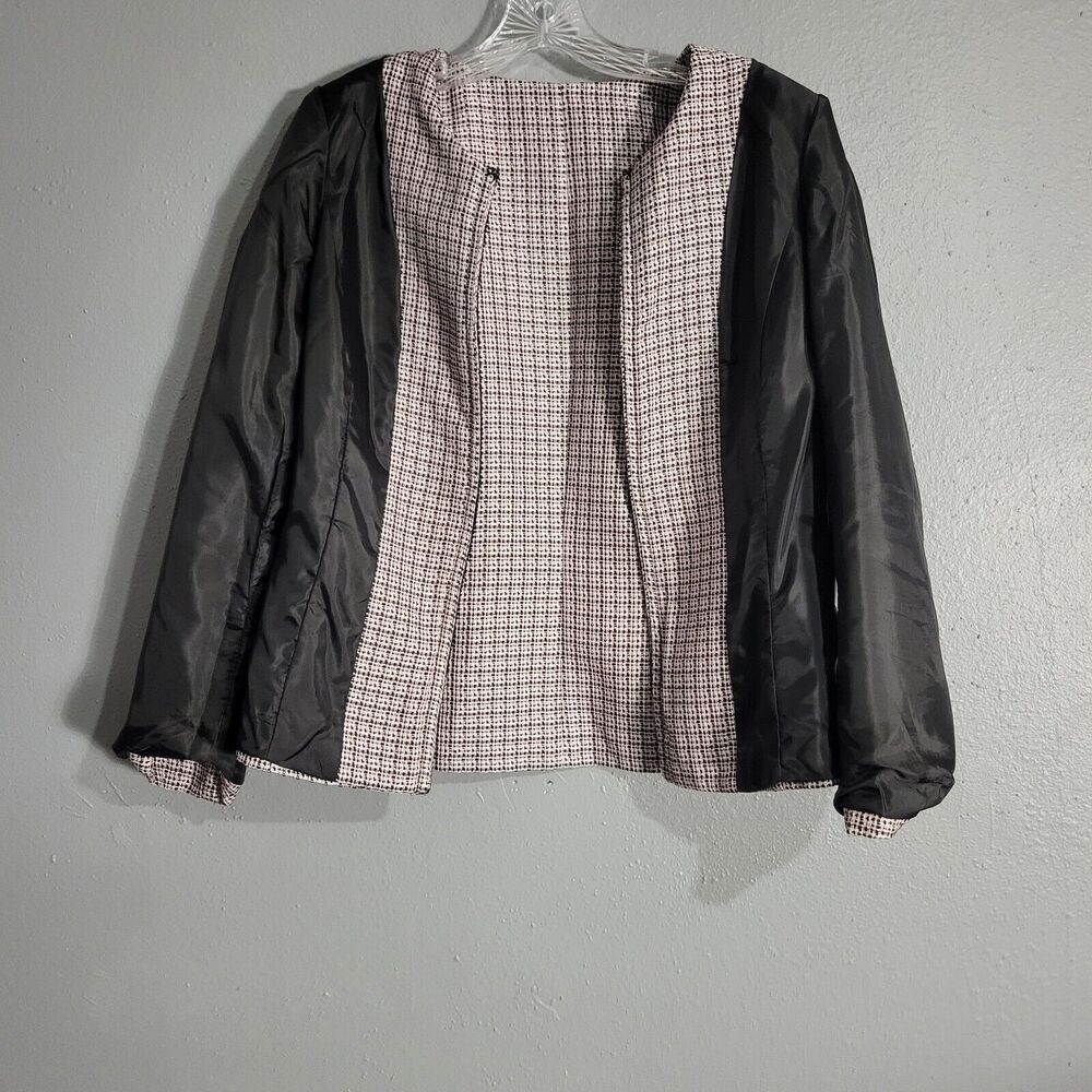Tahari Womens Tweed Open Front Sz 6 Pink - Picture 4 of 10